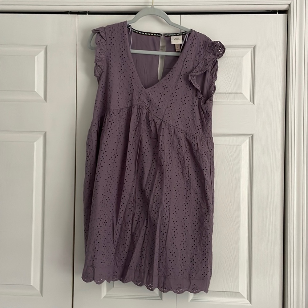 Purple eyelet dress